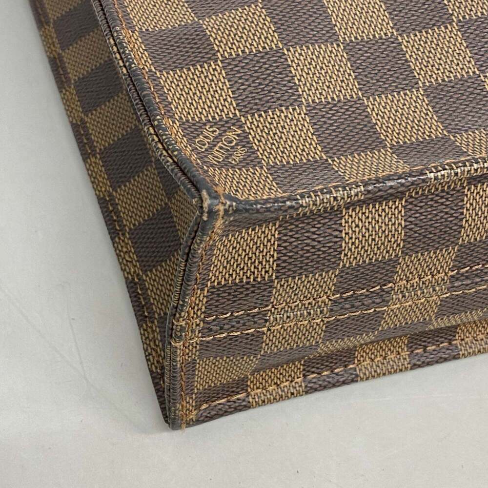 Louis Vuitton Damier Sac Plat Tote Bag N51140 Ebene Women's - Picture 6 of 10